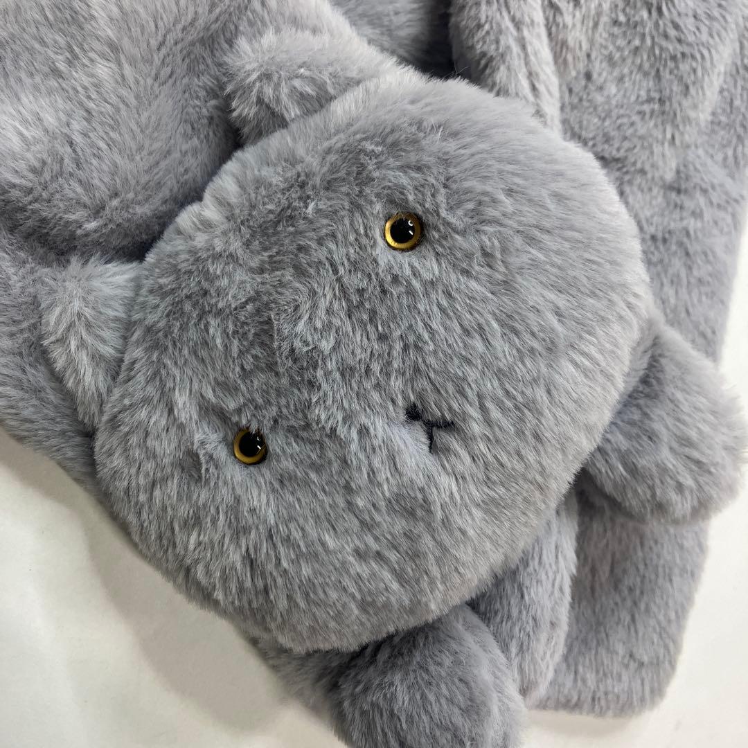 【新品未使用】ピンクハウス グレー ネコちゃん ファーマフラー/2020年