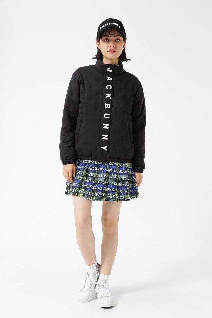 0/S 新品パーリーゲイツジ ヤックバニー中綿ジャケットブルゾン黒