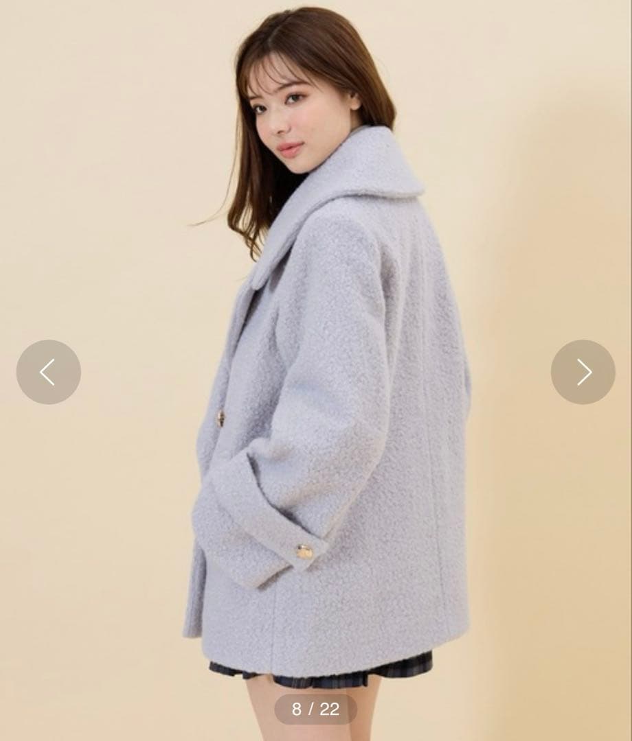 美品 REDYAZEL ボアダブルミドルコート