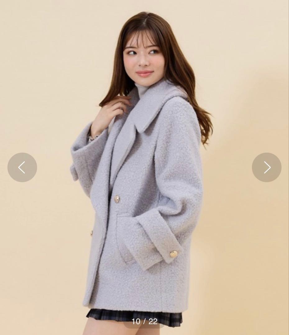 美品 REDYAZEL ボアダブルミドルコート