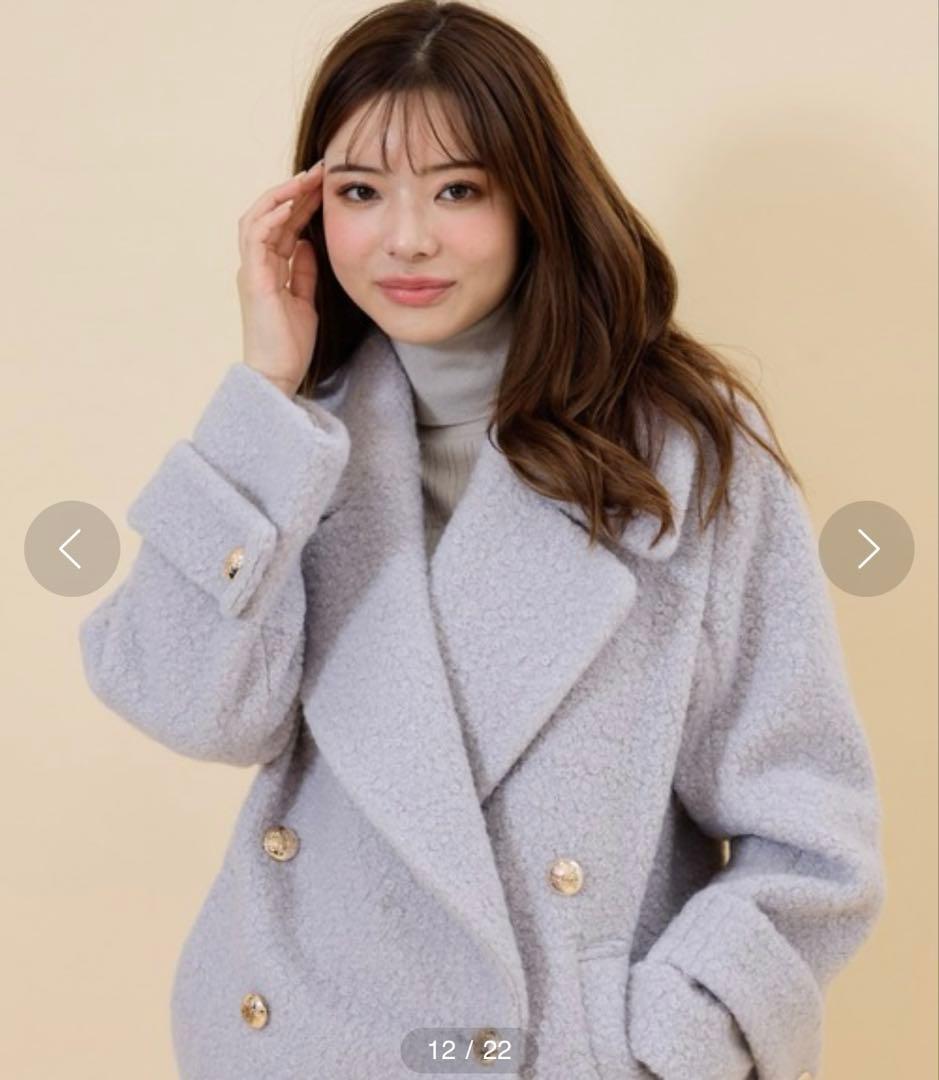 美品 REDYAZEL ボアダブルミドルコート