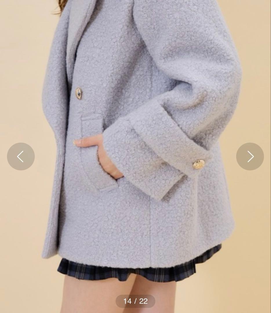 美品 REDYAZEL ボアダブルミドルコート