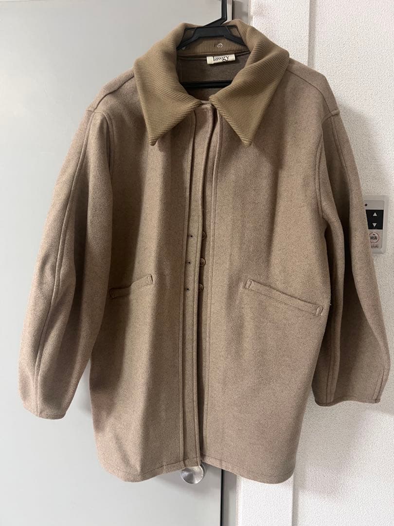 ジャケット・アウター lawgy 2way neck front double point coat