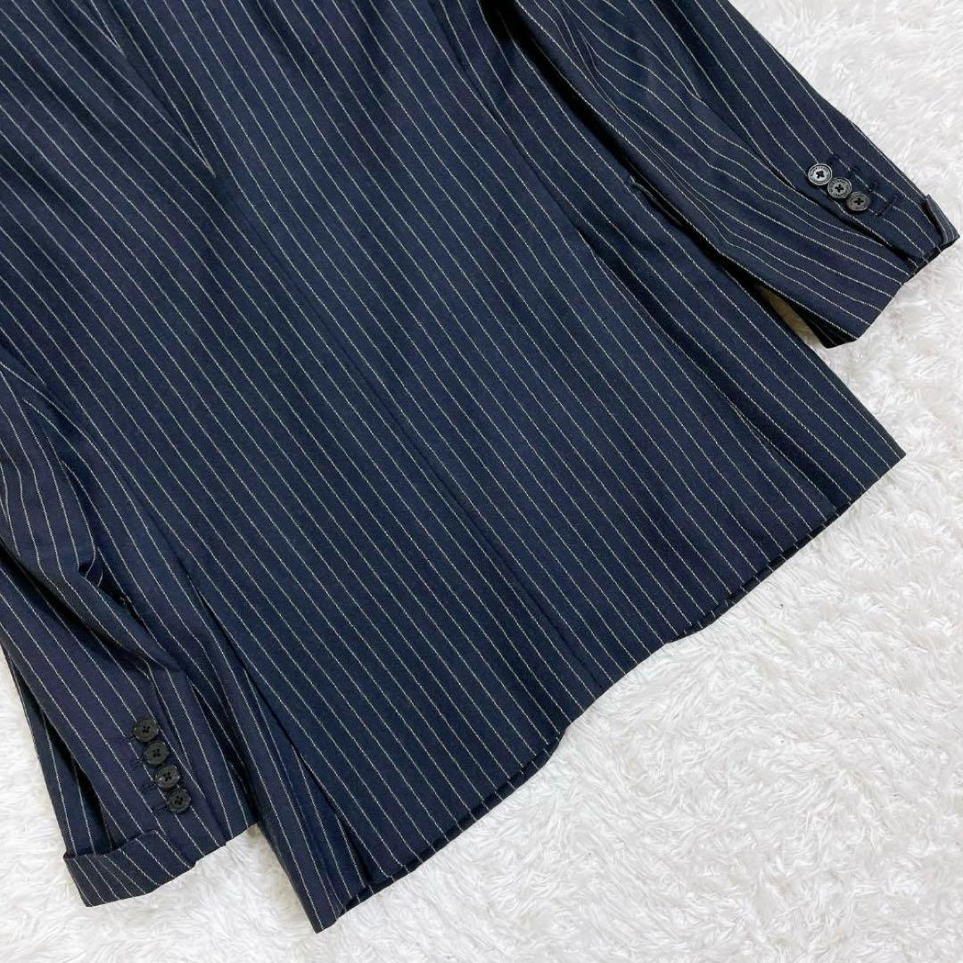 ブラックレーベルクレストブリッジ スリーピーススーツ ネイビー ストライプ