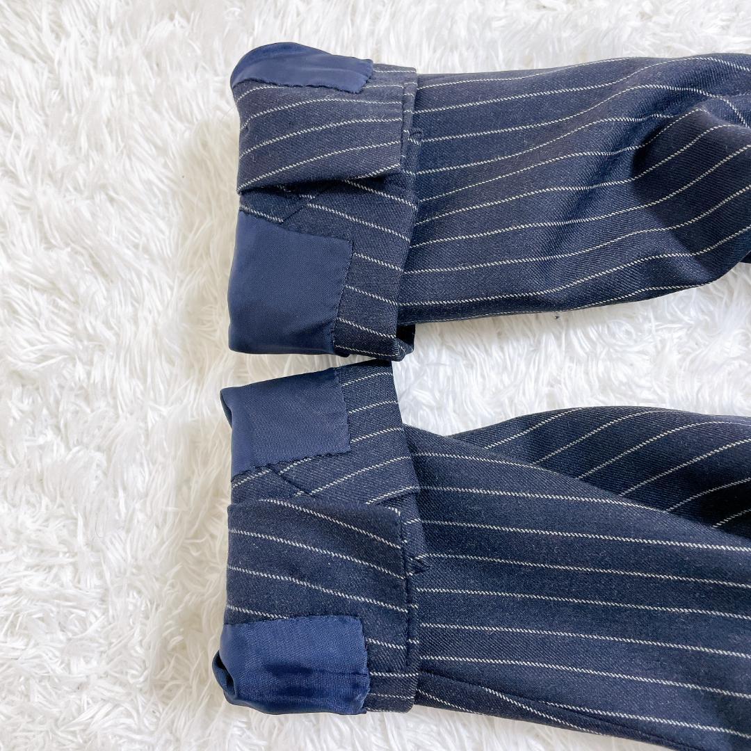 ブラックレーベルクレストブリッジ スリーピーススーツ ネイビー ストライプ