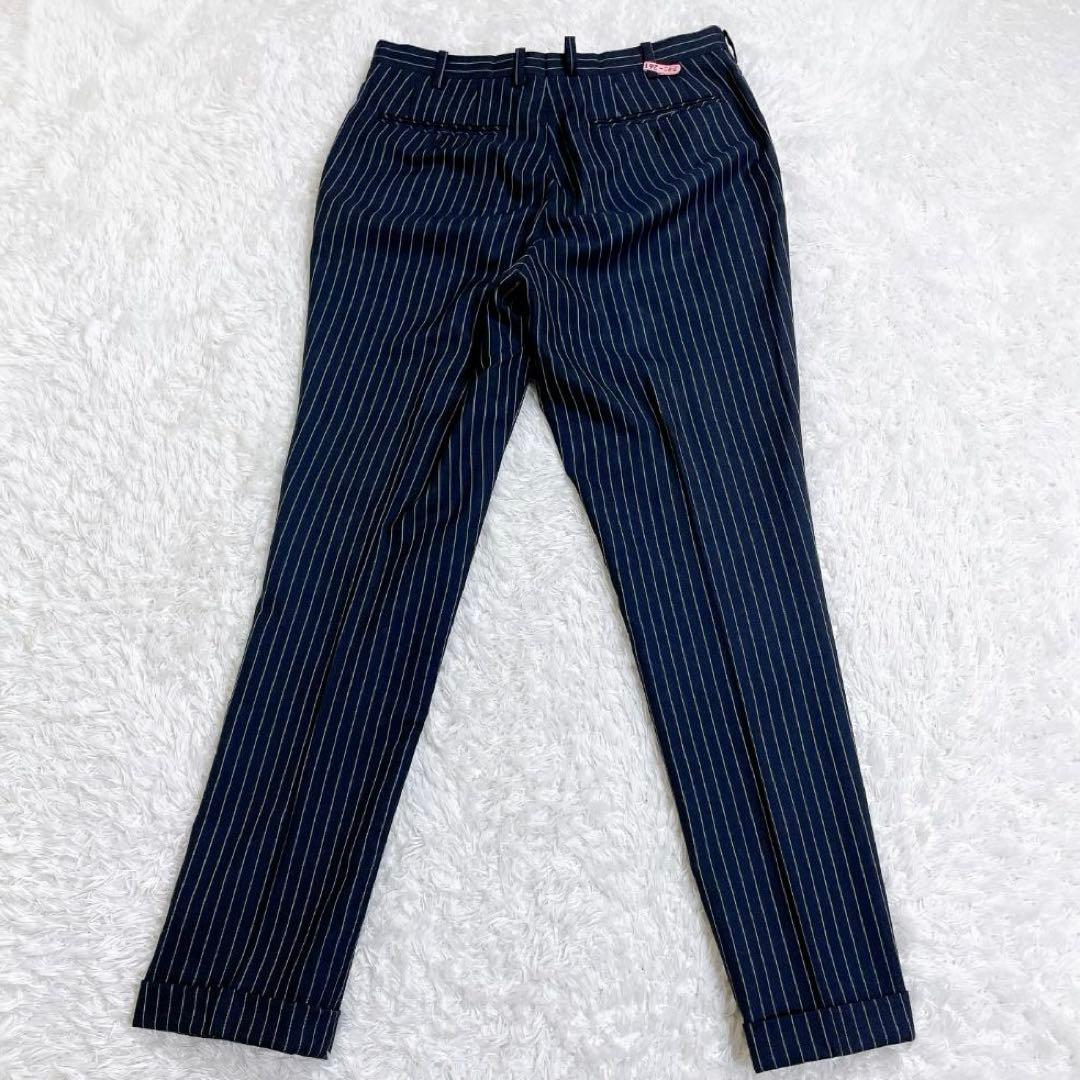 ブラックレーベルクレストブリッジ スリーピーススーツ ネイビー ストライプ