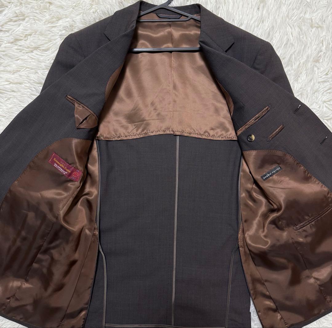 麻布テーラー　スーツセットアップ　3ピース　イタリア製高級生地ゼニヤ