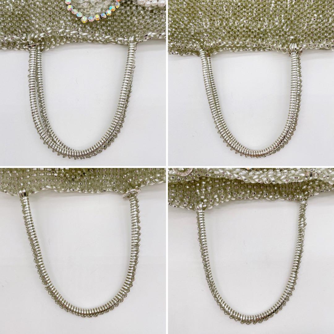 極美品✨【アンテプリマ】2wayワイヤーバッグ シルバーリボン ビジュー 保存袋