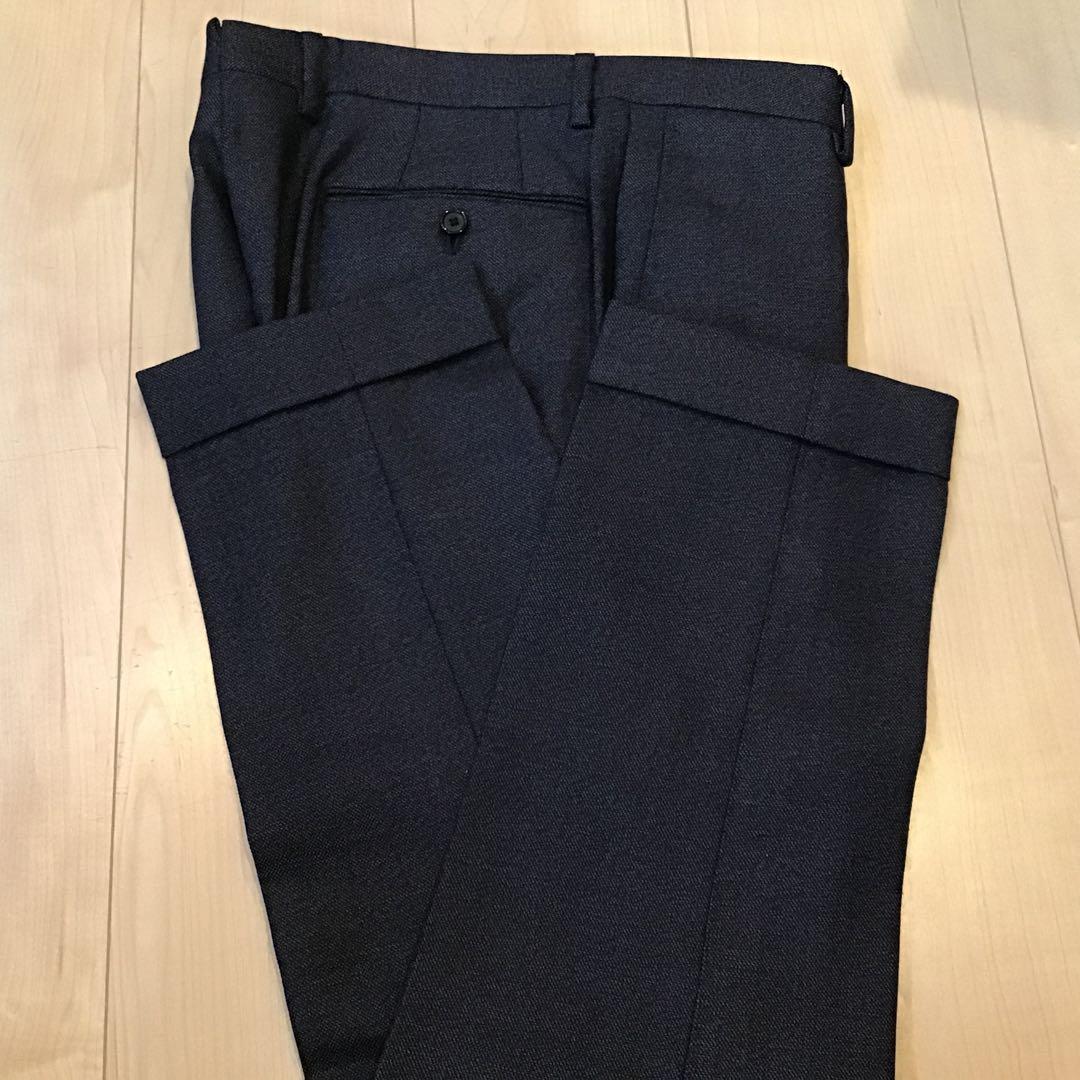 Brillar ダークグレー シングルブレスト スーツウール　サイズ44