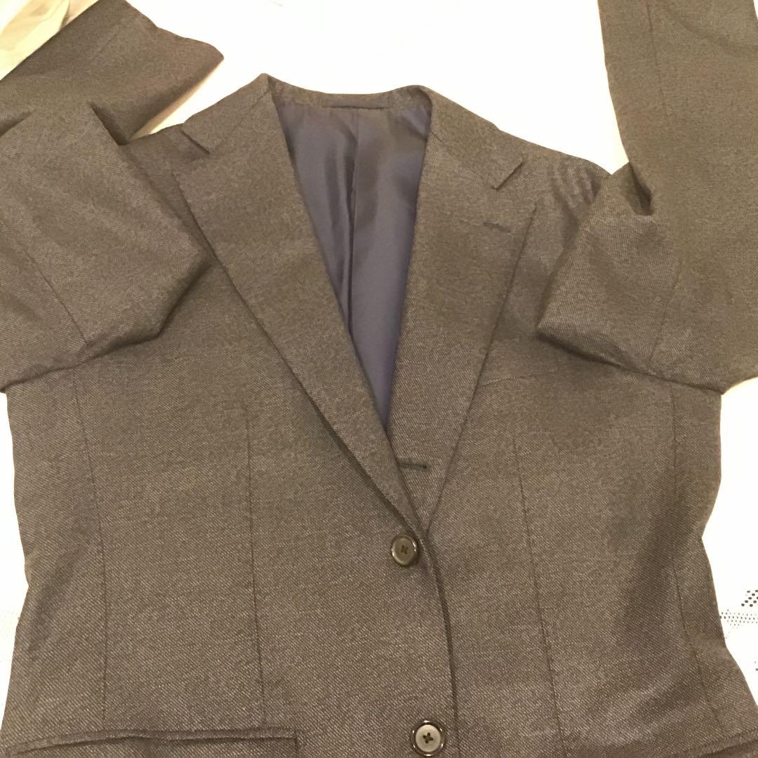Brillar ダークグレー シングルブレスト スーツウール　サイズ44