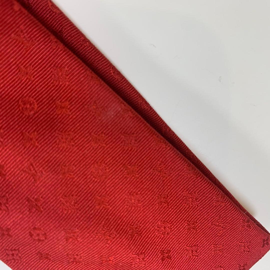 ヴィトン　ネクタイ　ネオモノグラムミッシム　ソリッド　レッド