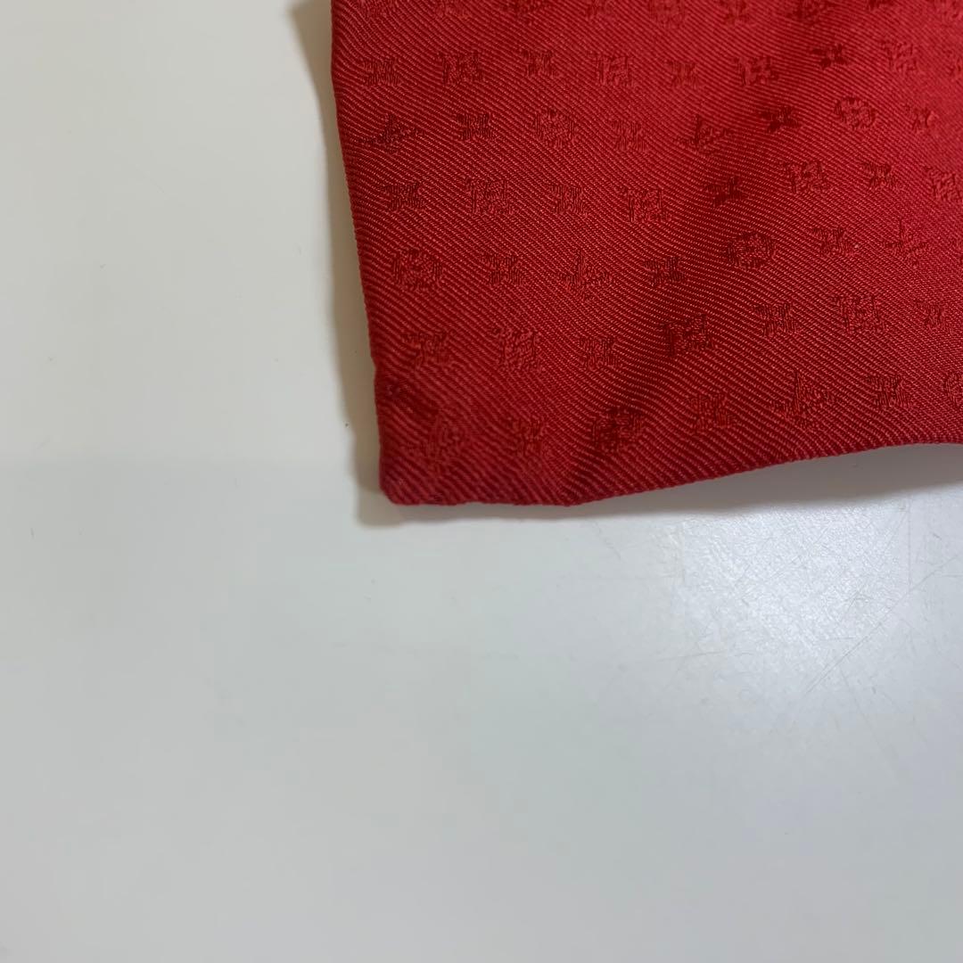 ヴィトン　ネクタイ　ネオモノグラムミッシム　ソリッド　レッド