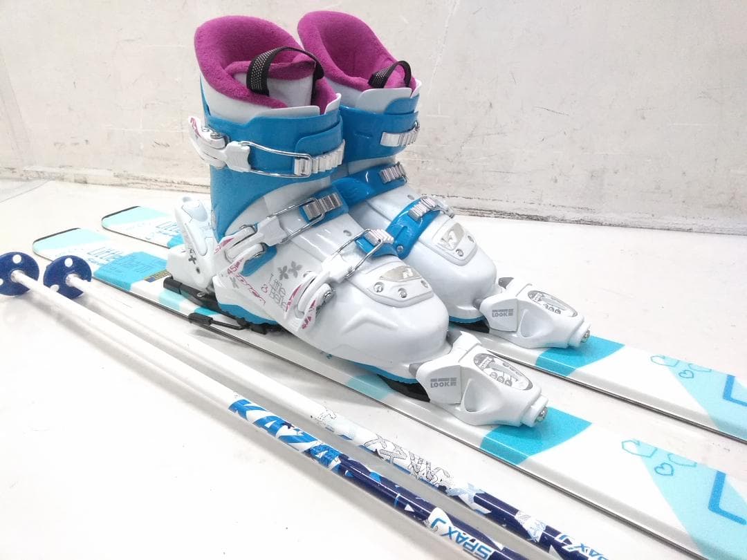 ジュニアスキー4点セットスワロー 130cm ブーツノルディカ22-23.5cm
