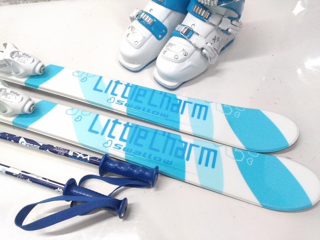 ジュニアスキー4点セットスワロー 130cm ブーツノルディカ22-23.5cm