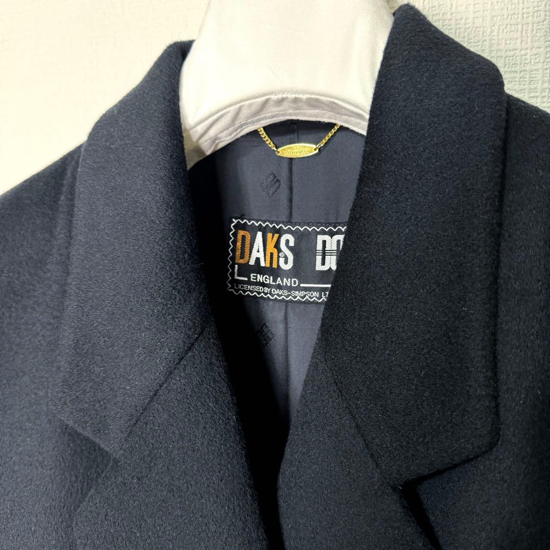 【DAKS】カシミヤウール　ダブルチェスターコート　ロングコート　Lサイズ