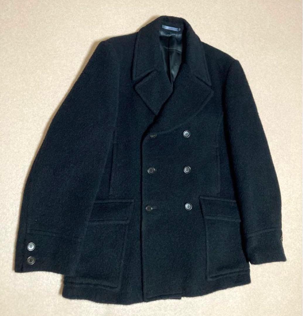 美品 ポールスミス アルパカ ウール コート シャギー Pコート ブラック
