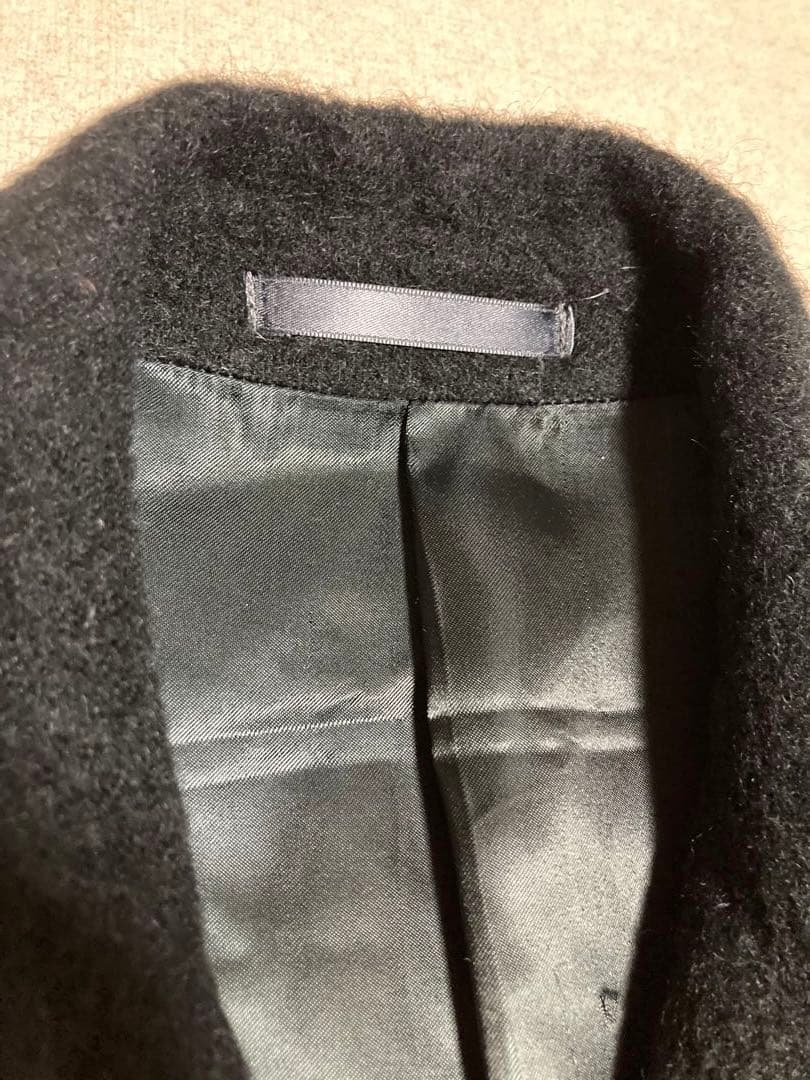 美品 ポールスミス アルパカ ウール コート シャギー Pコート ブラック