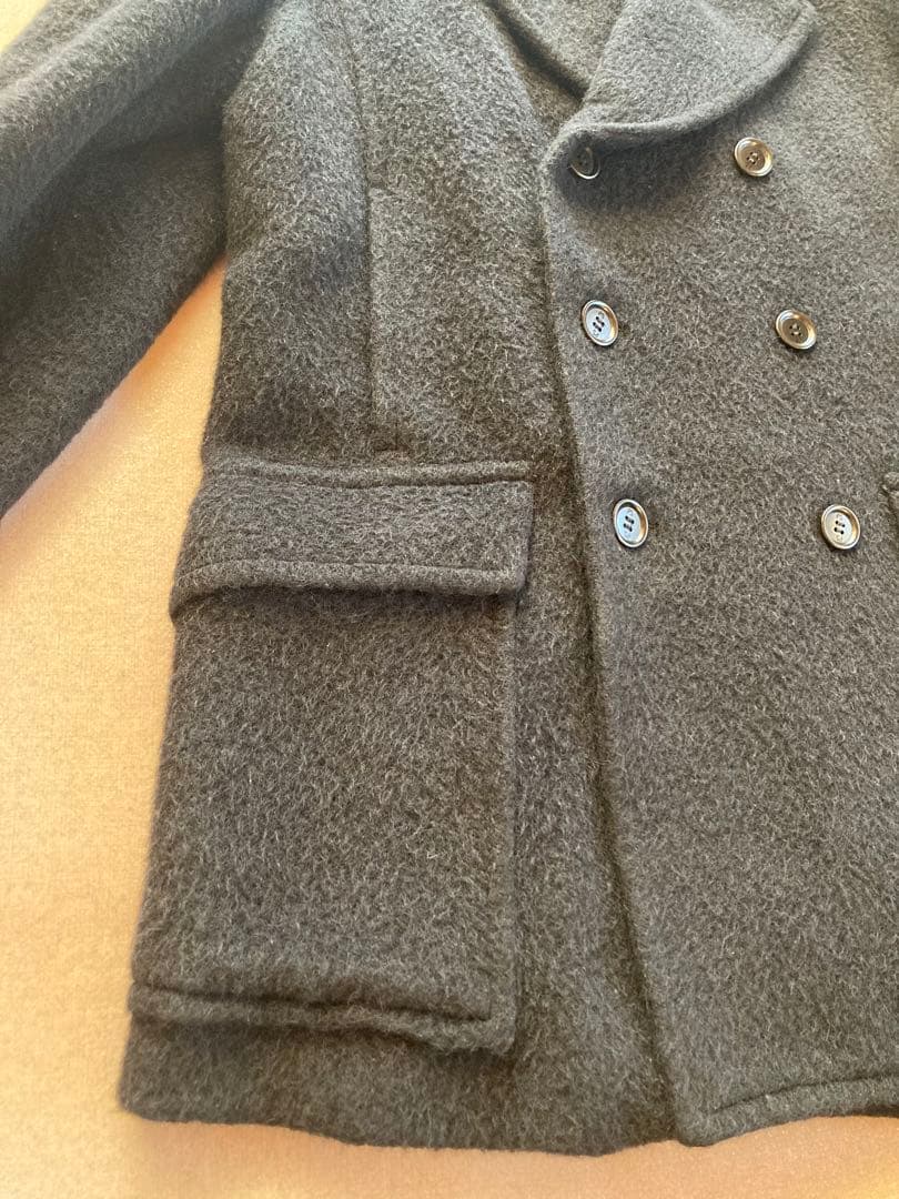 美品 ポールスミス アルパカ ウール コート シャギー Pコート ブラック