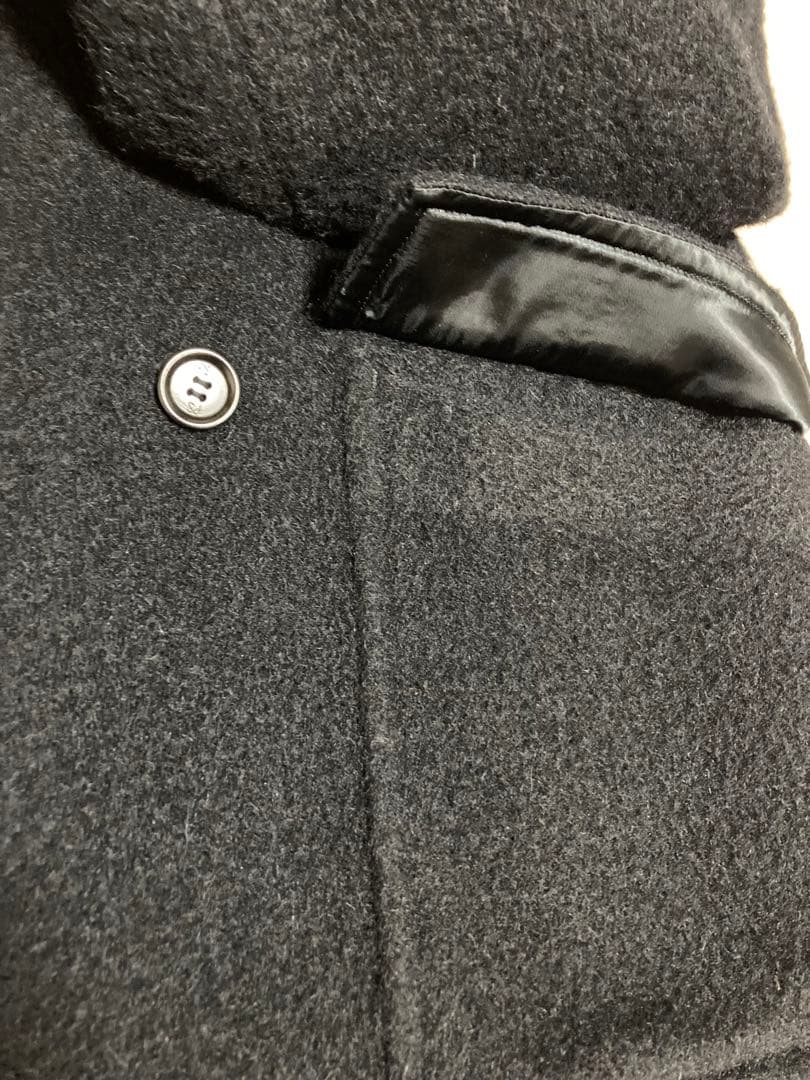 美品 ポールスミス アルパカ ウール コート シャギー Pコート ブラック