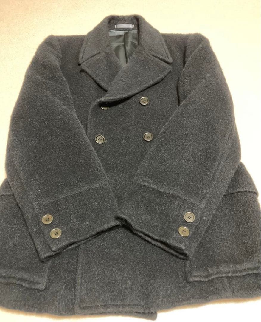 美品 ポールスミス アルパカ ウール コート シャギー Pコート ブラック