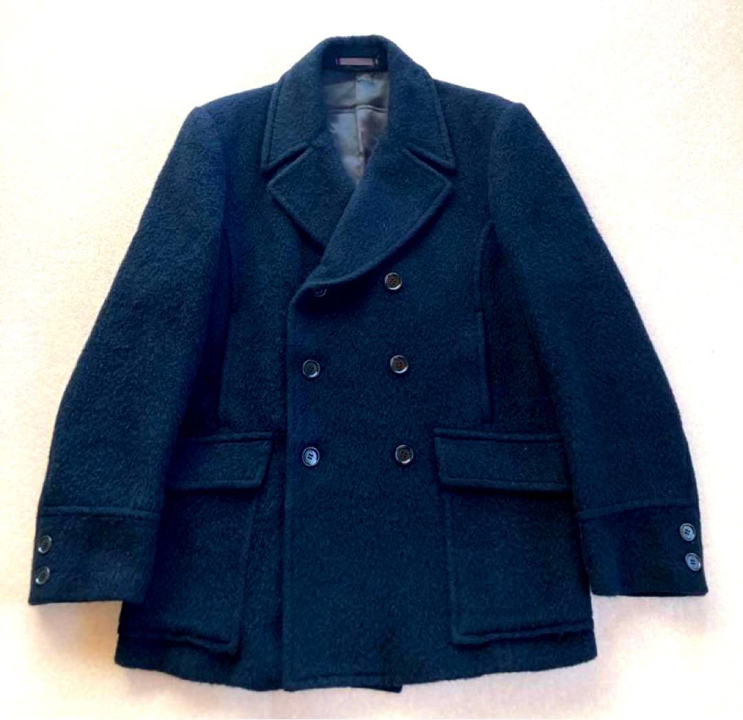 美品 ポールスミス アルパカ ウール コート シャギー Pコート ブラック