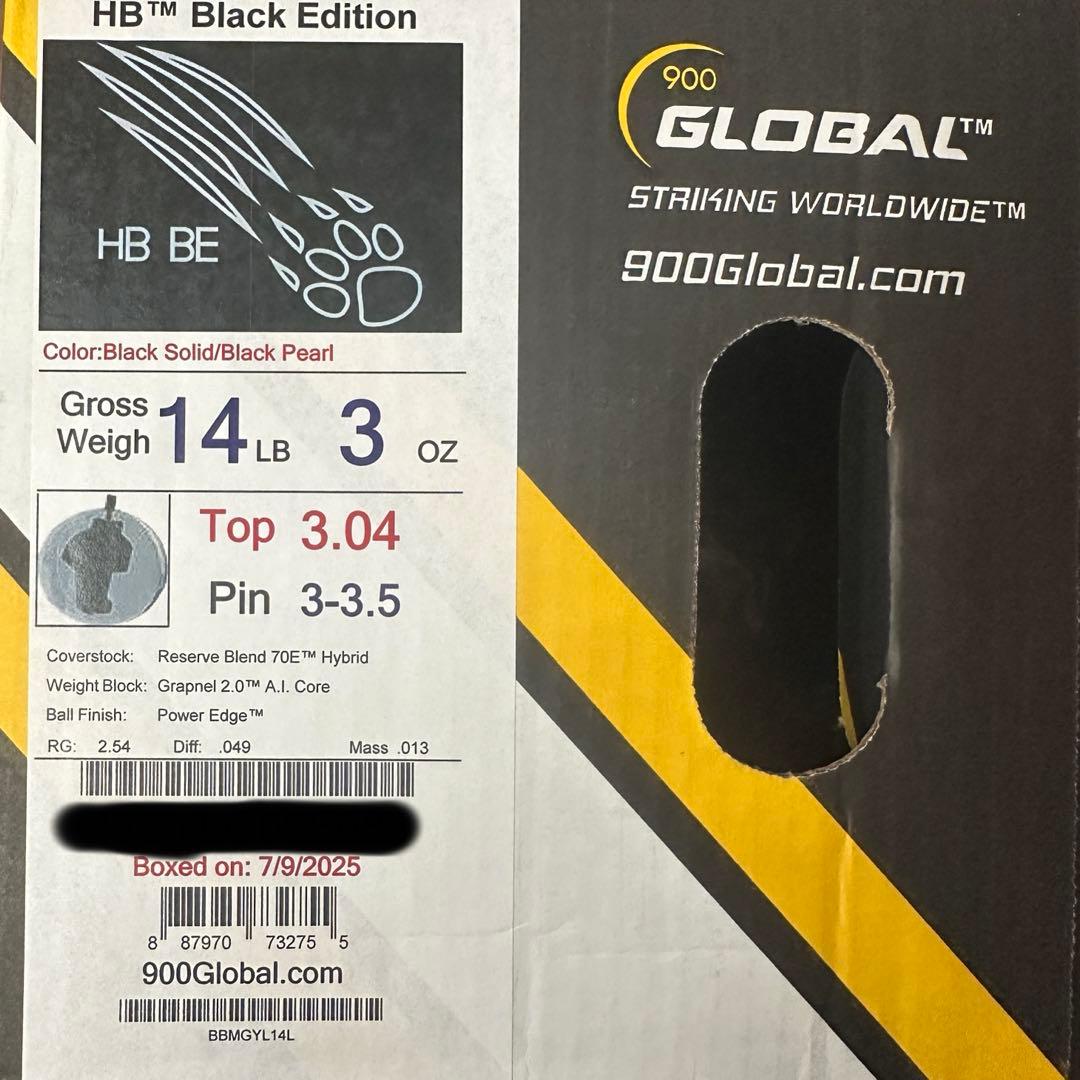 900グローバル ハニーバジャー ブラックエディション 14ポンド