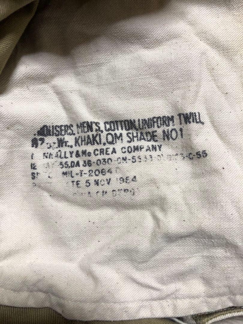 50's usarmytrousers 軍チノパンm45カーキアーミーチノ