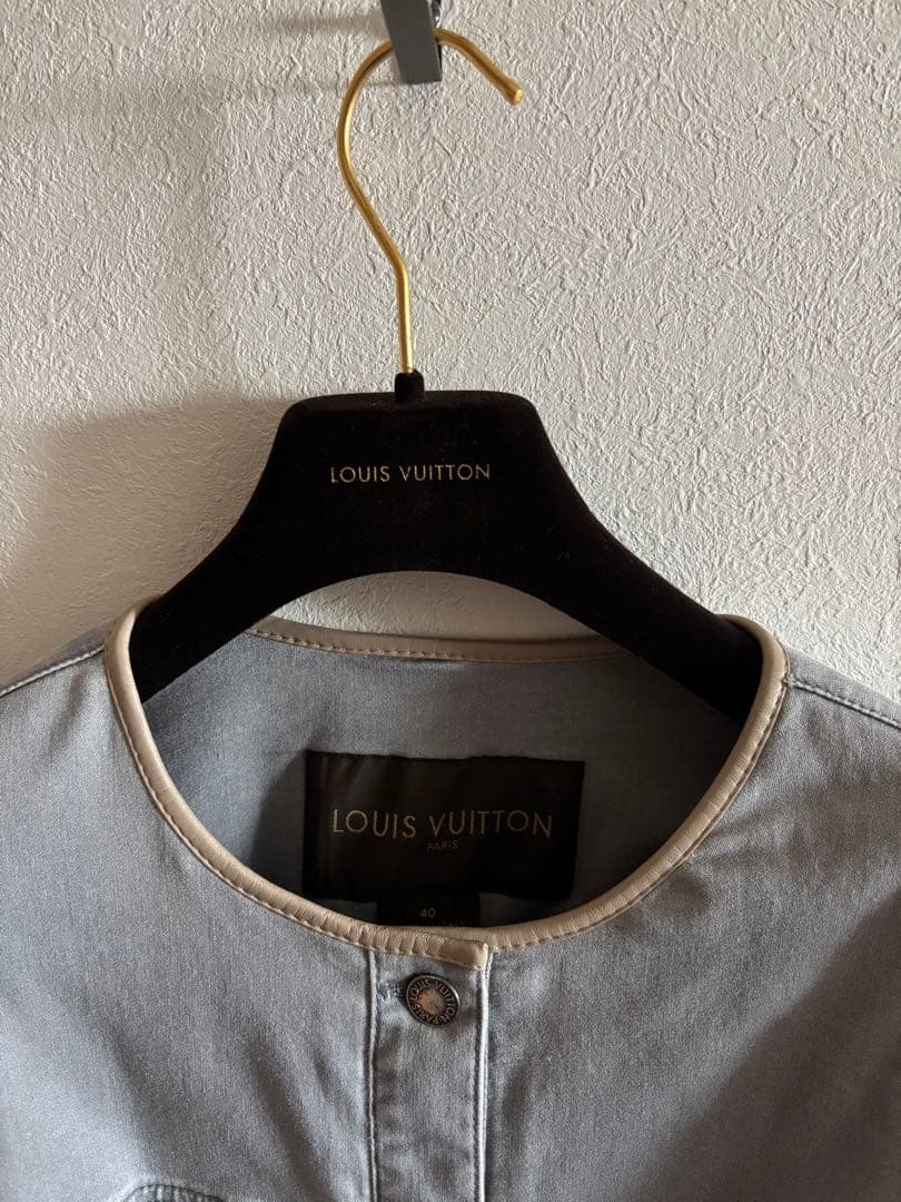 姫【美品】Louis Vuitton グレー デニムジャケットヴィンテージ