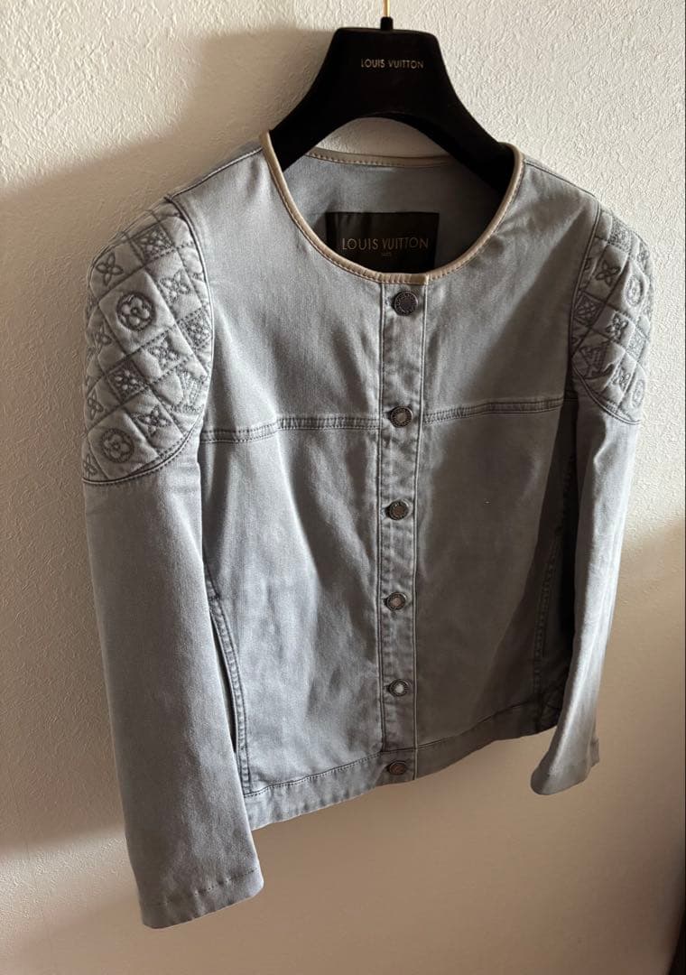 姫【美品】Louis Vuitton グレー デニムジャケットヴィンテージ