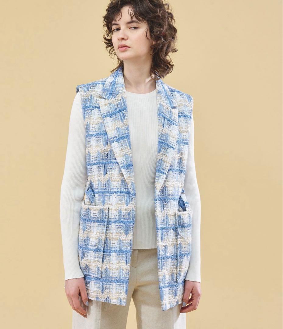 ⭐️¥9.4万⭐️ デプレ　トゥモローランド　華やか　ツイード　ベスト　ジレ　はおり