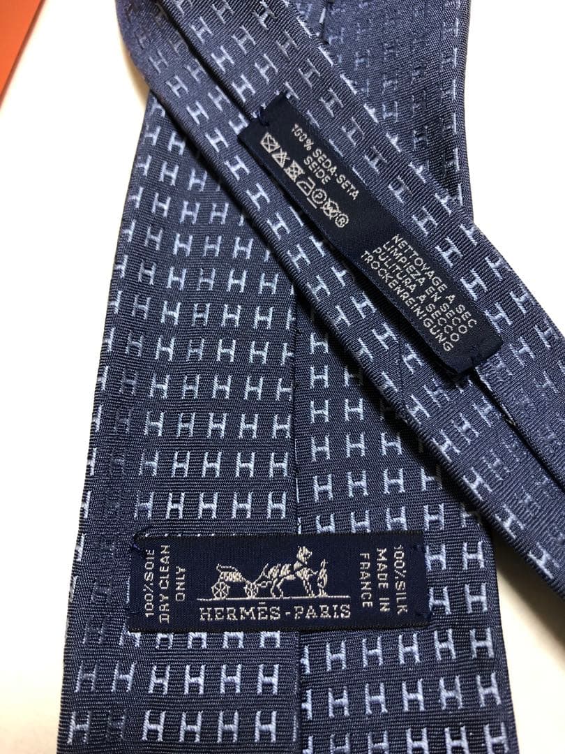 エルメス ネクタイ ［ファソネ］H柄【極美品】