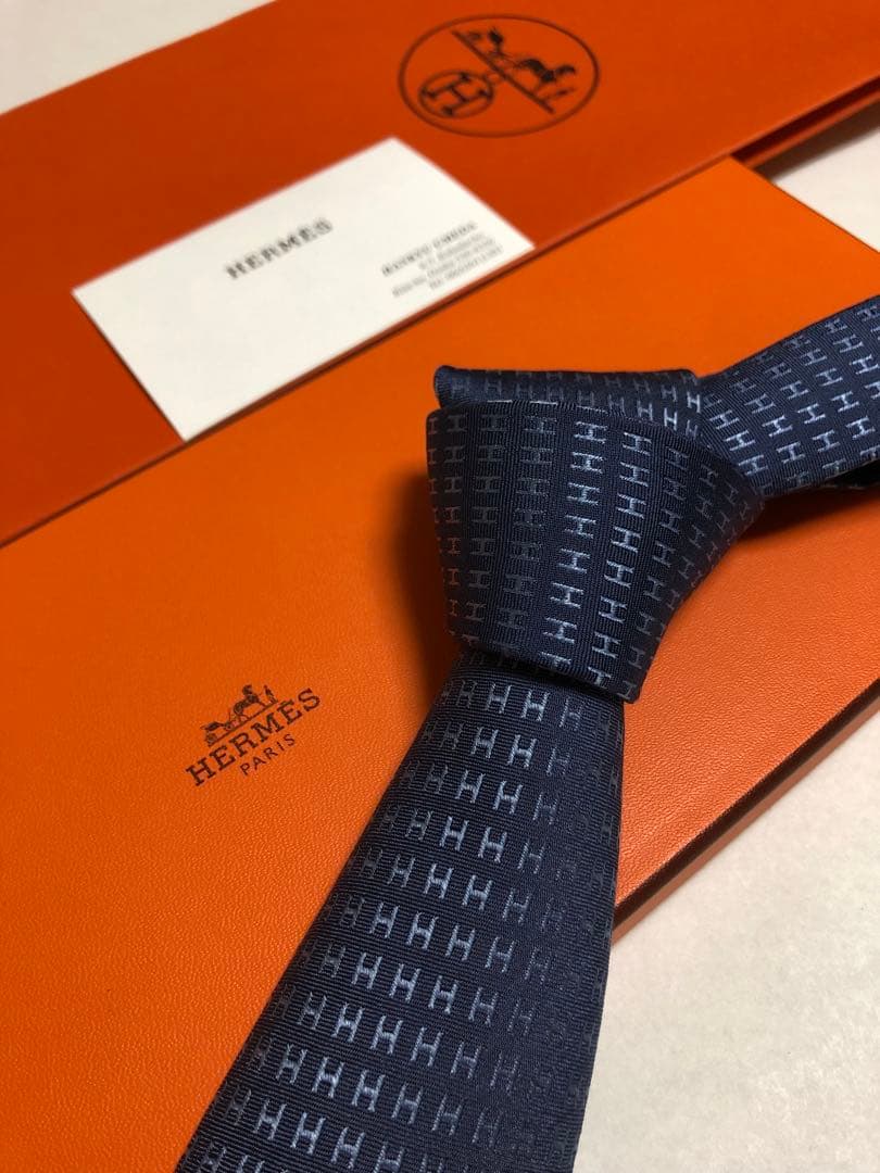 エルメス ネクタイ ［ファソネ］H柄【極美品】