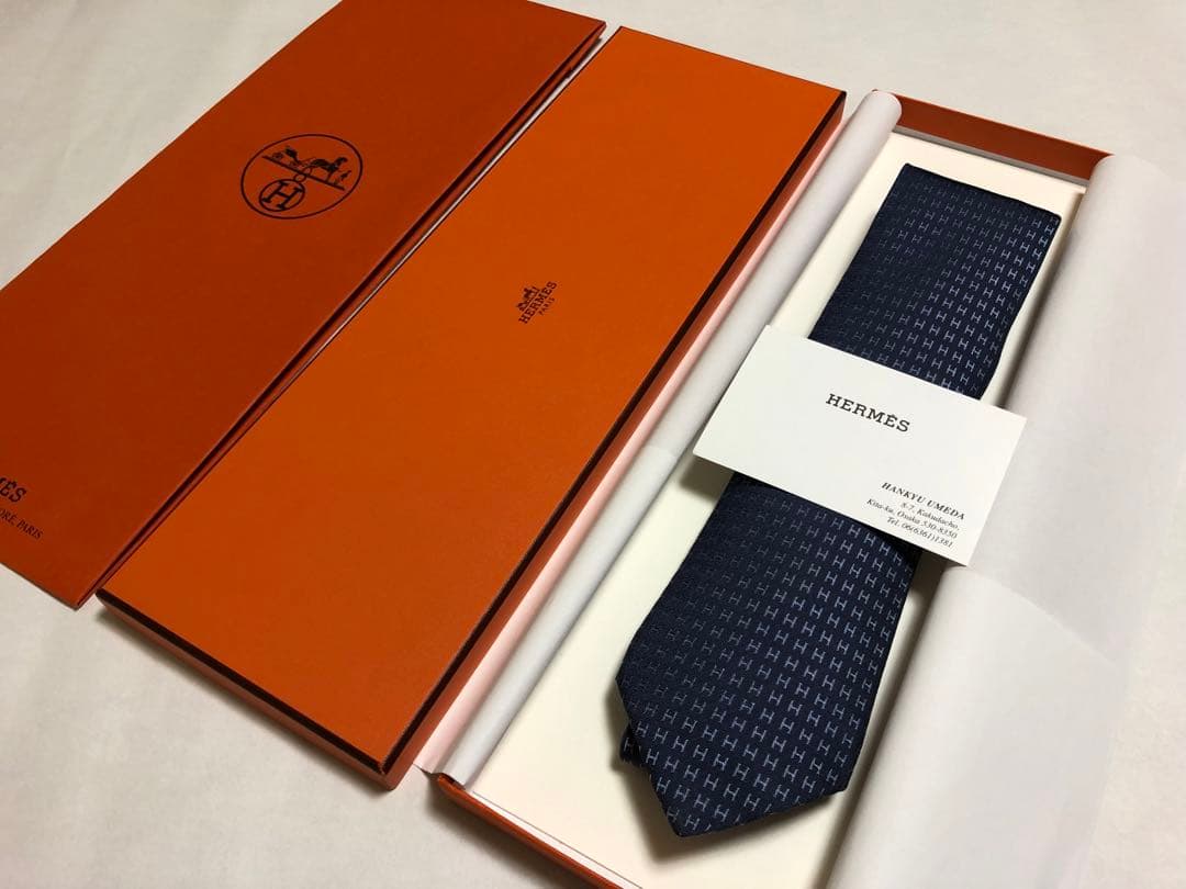エルメス ネクタイ ［ファソネ］H柄【極美品】