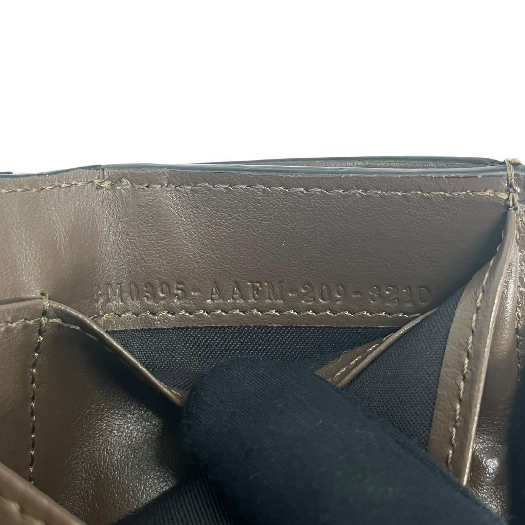 希少✨フェンディ 三つ折り財布 FFロゴ エンボス エフイズ ブラウン 茶色