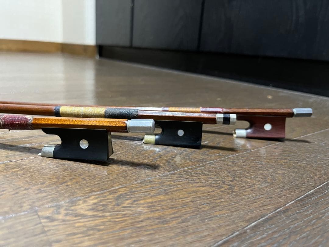 古いバイオリン弓3本　4/4用