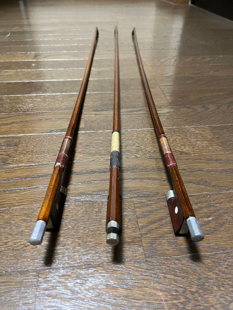 古いバイオリン弓3本　4/4用