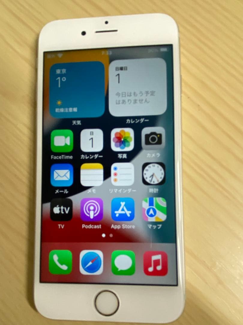 ④美品 ドコモ iPhone6s シルバー 64GB バッテリー最大容量100%