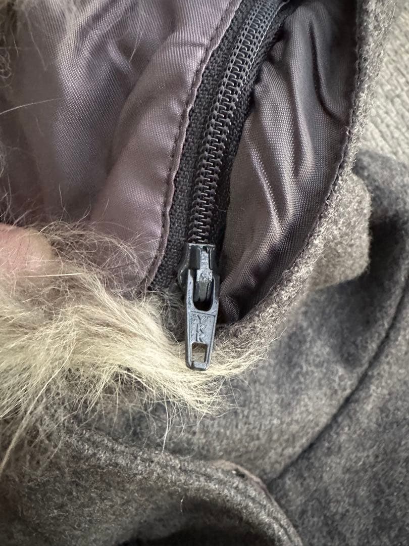 ジャケット・アウター luxurious fur zip wool jacket