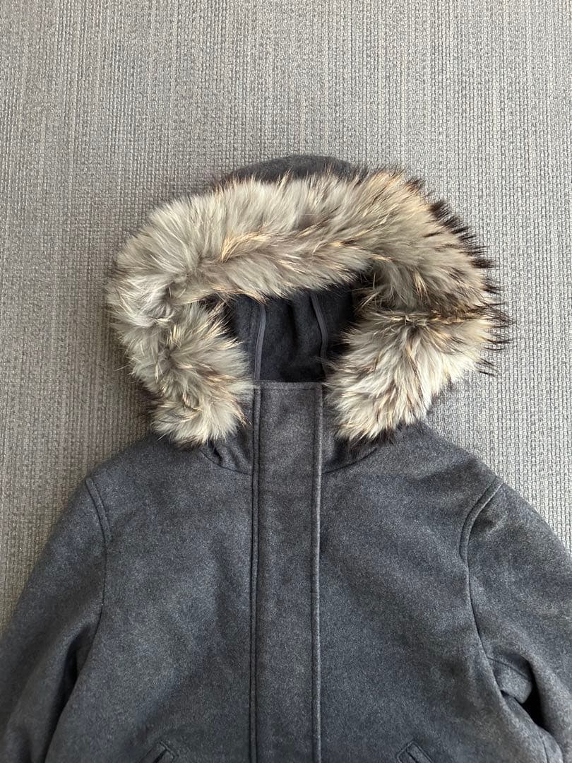 ジャケット・アウター luxurious fur zip wool jacket