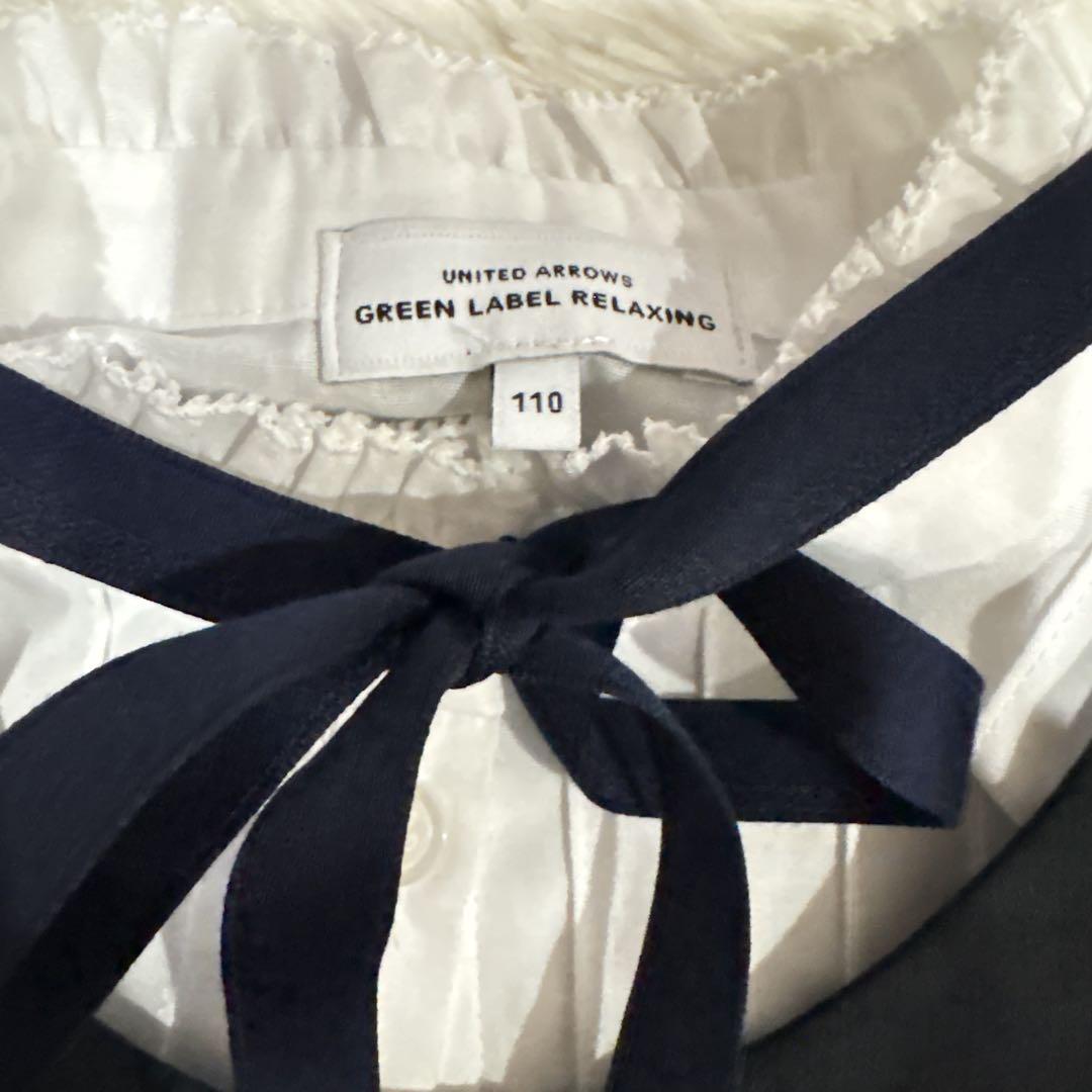 美品グリーンレーベルリラクシング3点セットアップ緑入学式卒園式ボレロ ワンピ