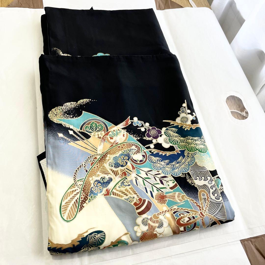 宮参り 男の子 ［兜］正絹 初着 産着 着物