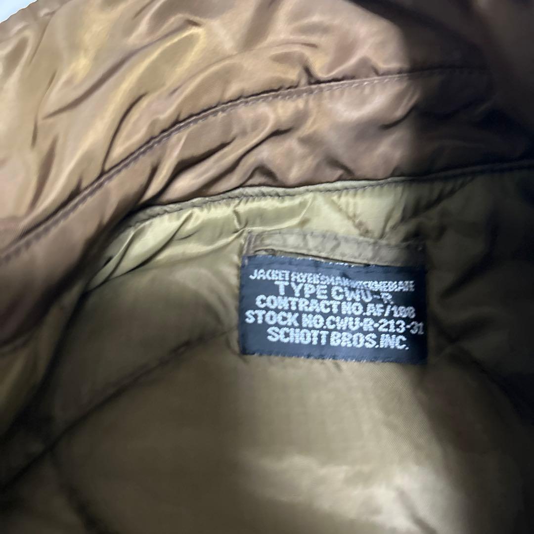 90s Schott Bros. Inc. フライトジャケッCWU-Rブラウン