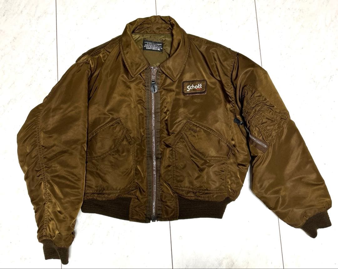 90s Schott Bros. Inc. フライトジャケッCWU-Rブラウン