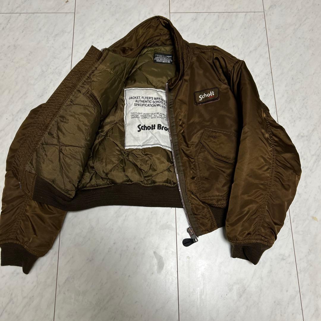 90s Schott Bros. Inc. フライトジャケッCWU-Rブラウン