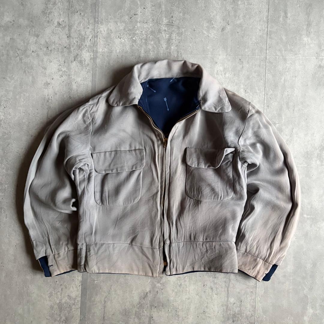 【50s vintage】リバーシブル　ギャバジャン　インディアン　serval