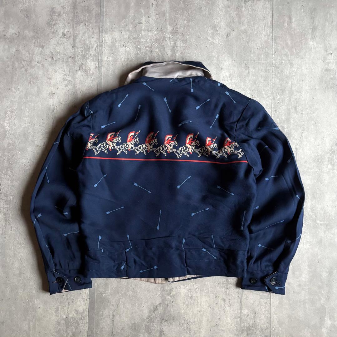 【50s vintage】リバーシブル　ギャバジャン　インディアン　serval