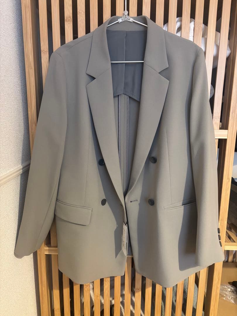 Oggiコラボ 2WAYストレッチ ダブルブレストジャケット　アオキ　AOKI