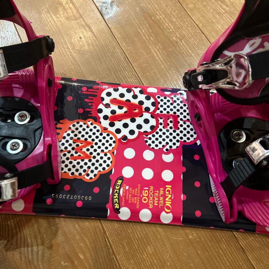 キッズスノーボードIGNIO90cm ビンデイング付 身長100～110cm