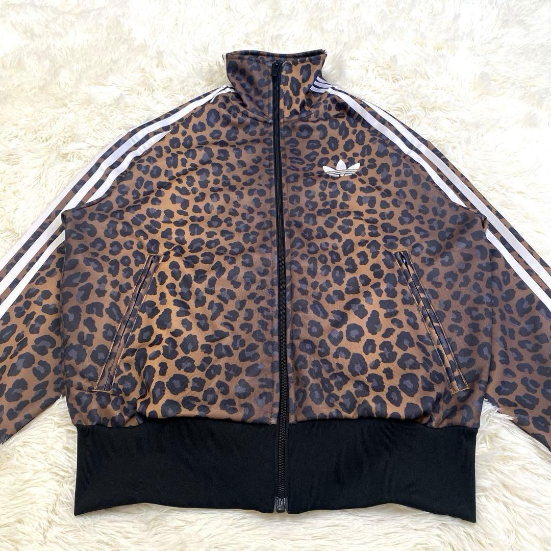 未使用級✨adidas 限定モデル レオパード トラックジャケット ヒョウ柄