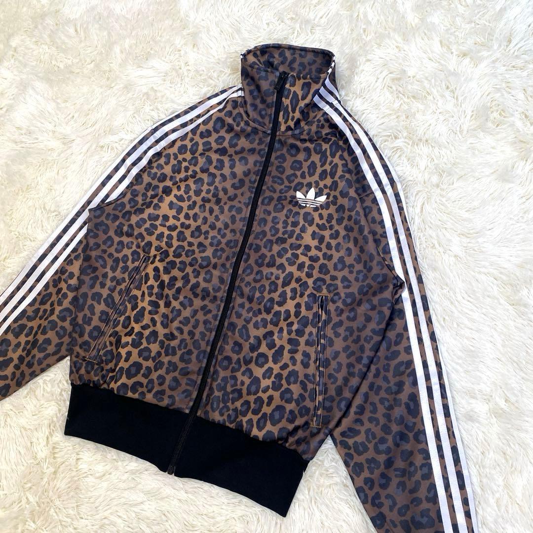 未使用級✨adidas 限定モデル レオパード トラックジャケット ヒョウ柄